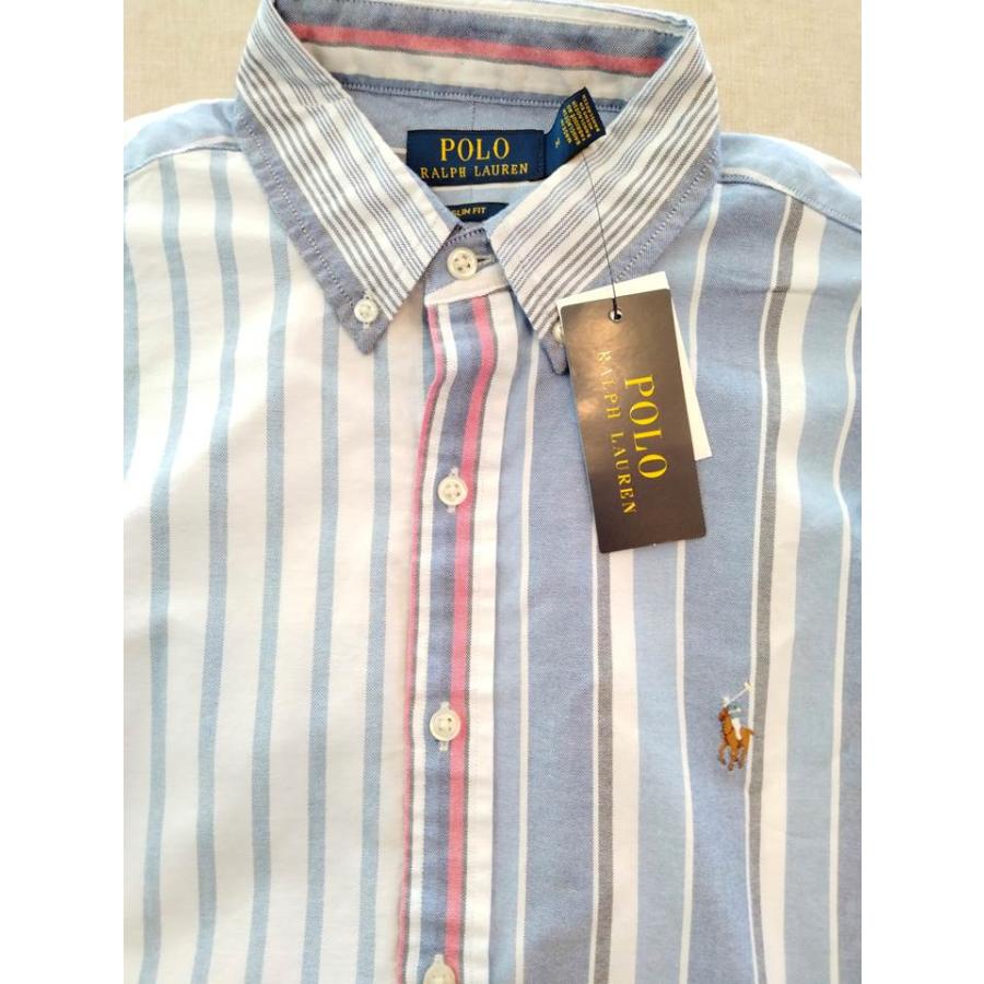 Ralph Lauren】超希少 クレイジーストライプ USA製 ワークシャツ 90's