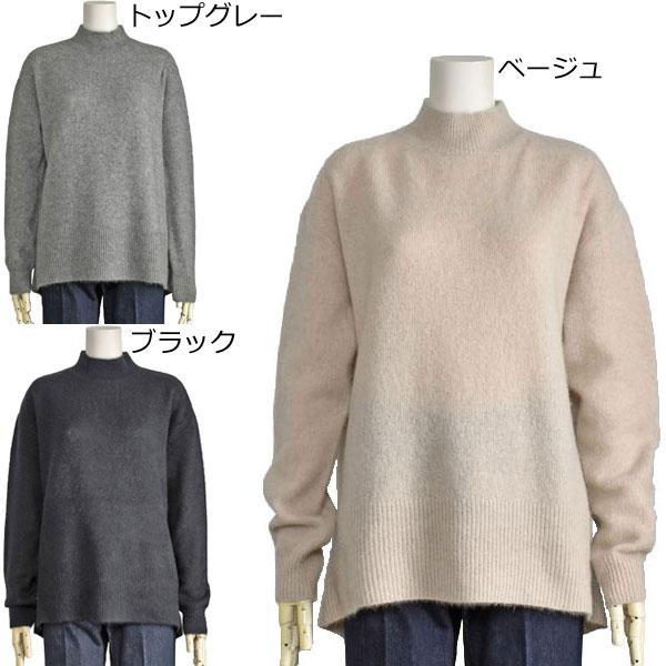 ウール 100 セーター レディース ロング KOKIA ハイネック 上品 ベージュ グレー 黒 40代 50代｜coup｜05