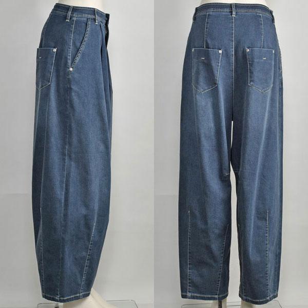 ayane アヤン ダンガリー バレル パンツ レディース ストレッチ