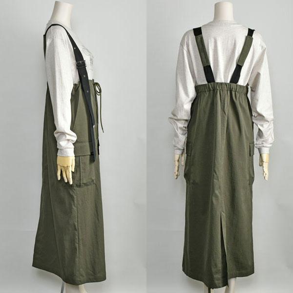 ayane カーゴ ジャンパースカート ロング 秋 キャメル カーキ