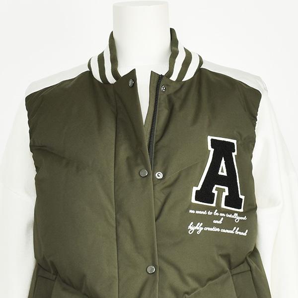 最終値下げ★美品★ayane★スタジャン★カーキ 予約販売【 ayane 】スタジャンダウンジャケット (854709) 10月末お