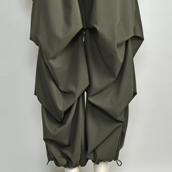 ayane アヤン ドレープ タック エンジニア パンツ レディース カーキ