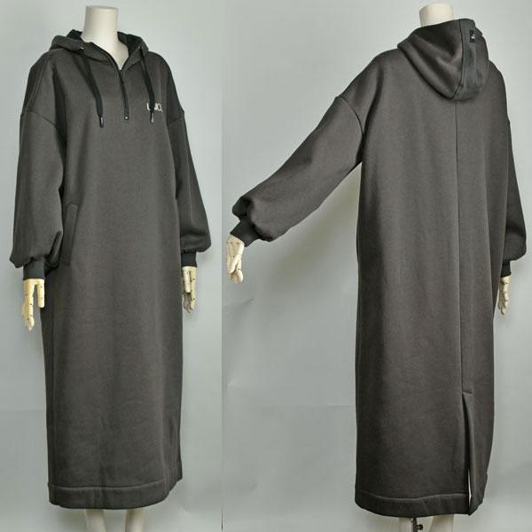 ayane パーカー ワンピース 裏起毛 レディース ロング ゆったり