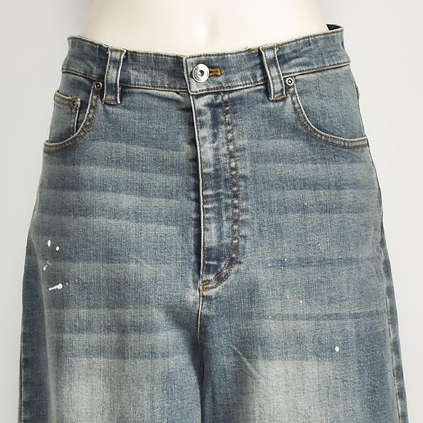 ayane アヤン ペイントバレルレッグデニム ブリーチ 36サイズ ayane アヤン バレルレッグ ジーンズ ペイント加工 レディース