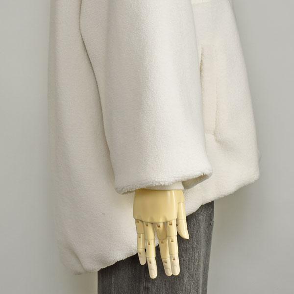 ayane ジャケット レディース ボア ゆったり ロング ホワイト 白