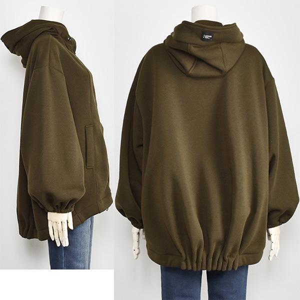 ayane アヤン 裏起毛 パーカー レディース ジップアップ ゆったり