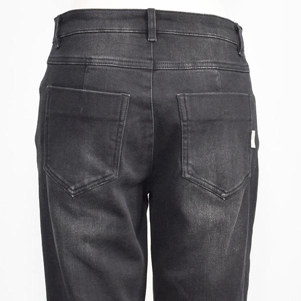 アヤン 裏起毛 デニム パンツ スキニー ジーンズ インディゴ ブラック