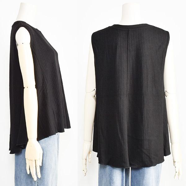 ayane アヤン タンクトップ レディース フレア リブ ホワイト 白