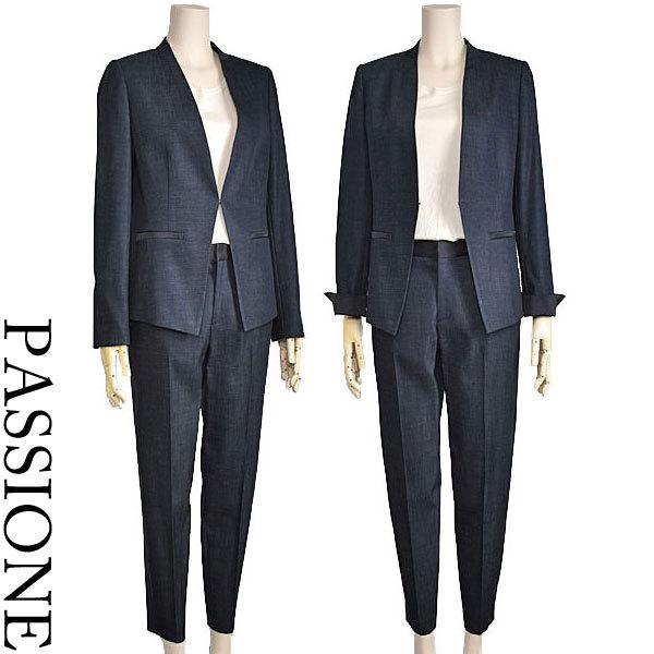 新品 セットアップ パンツスーツ レディース デニム風 ネイビー Passione 大人 40代 50代 R 素敵を売るブティック Coup 通販 Yahoo ショッピング 激安単価で Sites Suvagrammar Com