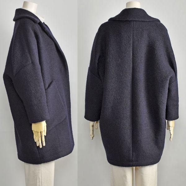 PASSIONE（パシオーネ） コート ウール レディース ハーフ ネイビー