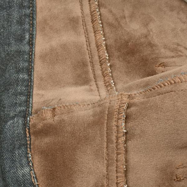 PASSIONE（パシオーネ） 裏起毛 デニム パンツ レディース ストレート