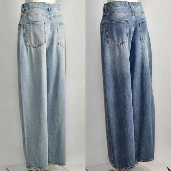 Cafune（カフネ） ジーンズ クラッシュ ゆる ルーズ デニム ブルー