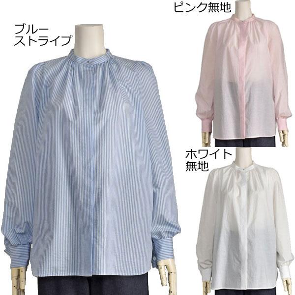 PASSIONE（パシオーネ） シャツ ロング レディース 長袖 バンドカラー