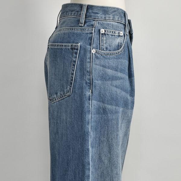 Cafune（カフネ） タック ワイド ジーンズ レディース 脚長 ブリーチ