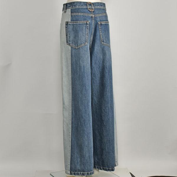 りん⚠️mal. レレレさん cefune カフネ ワイド デニム Cafune カフネ 配色 ワイド デニム レディース 美脚 サイド