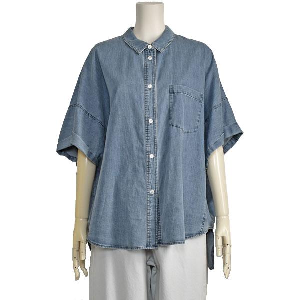 Cafune カフネ デニム シャツ レディース ロング 秋 薄手