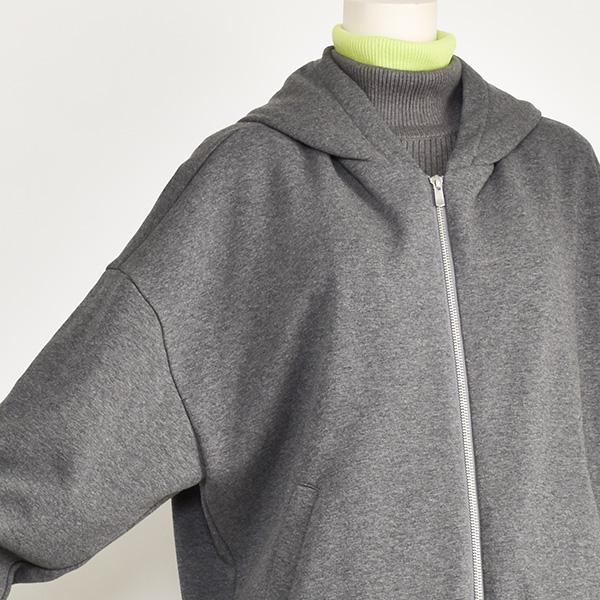 Cafune（カフネ） 裏起毛 パーカー レディース ジップアップ ゆったり