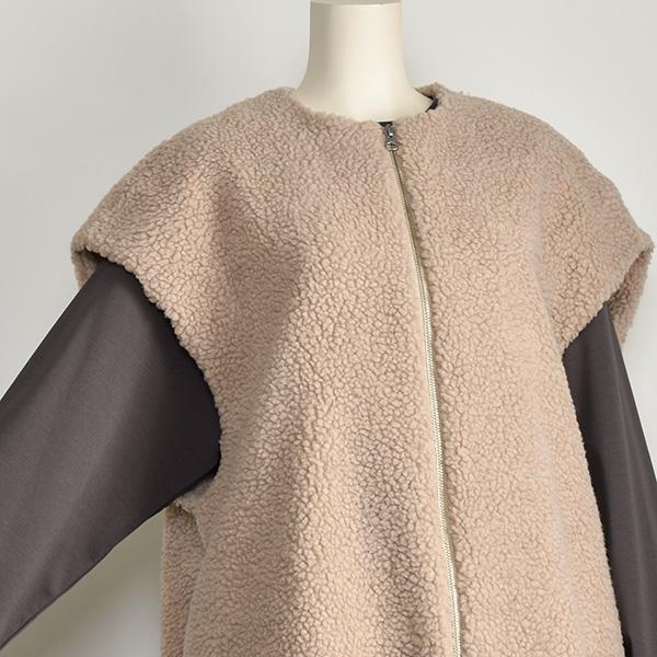 PASSIONE（パシオーネ） ボア ベスト ジレ レディース ロング 冬 オフ