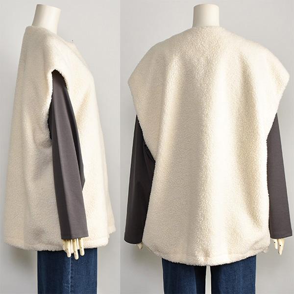 PASSIONE パシオーネ／ジレベスト／ボアベスト／オフホワイト 楽天市場】パシオーネ PASSIONE ベスト ファーベスト ボアベスト