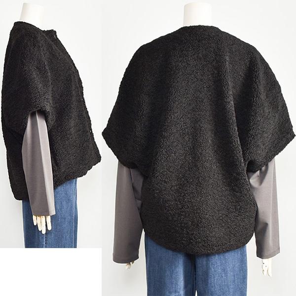 PASSIONE（パシオーネ） ボア ジャケット 五分袖 レディース ゆったり