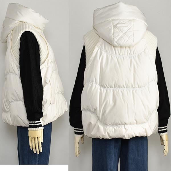 PASSIONE（パシオーネ） ダウン ベスト フード レディース ゆったり