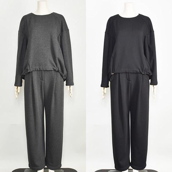 PASSIONE（パシオーネ） 裏起毛 ワイド パンツ レディース ウエスト