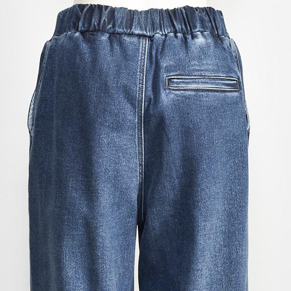 PASSIONE（パシオーネ） 裏起毛 コクーン デニム レディース ゆる