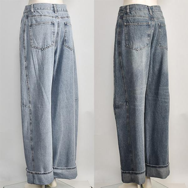 カフネ　パシオーネ＊未使用に近い　タックバギーデニムパンツ カフネ パシオーネ＊未使用に近い タックバギーデニムパンツ