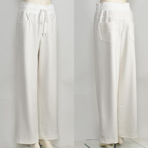 PASSIONE（パシオーネ） 裏起毛 ワイド パンツ レディース ストレッチ