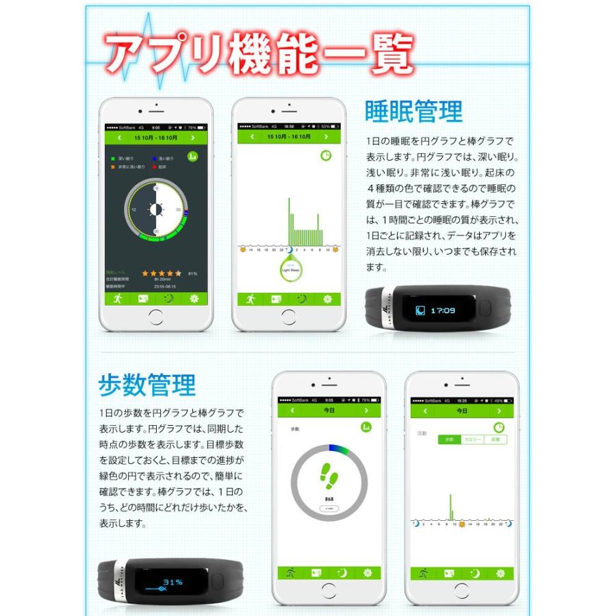 アウトレットSALE 82%オフ 歩数計 活動量計 リストバンド 睡眠計 腕時計 スマートウォッチ おしゃれ |  | 08