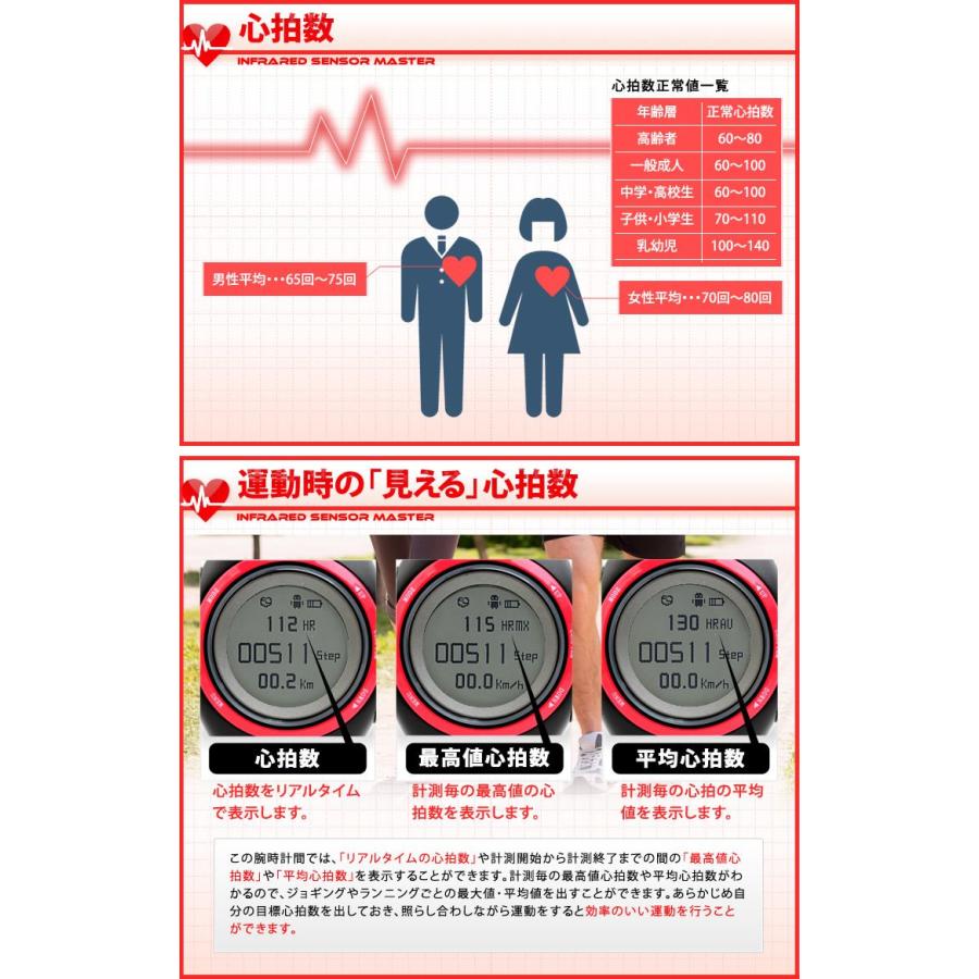 アウトレットSALE 71%オフ ランニングウォッチ 赤外線で心拍計測ができる腕時計 デジタルウォッチ |  | 03