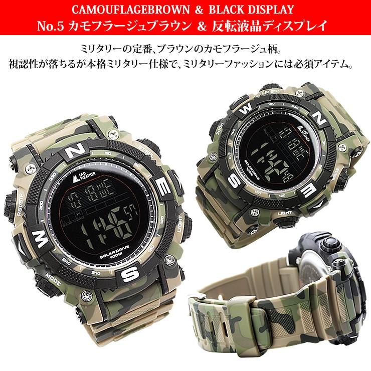 美品早い者勝ち　LAD WEATHER 電波ソーラー腕時計 メンズ 100m防水 LAD WEATHER 腕時計 メンズ デジタル 時計 ソーラー 100m防水