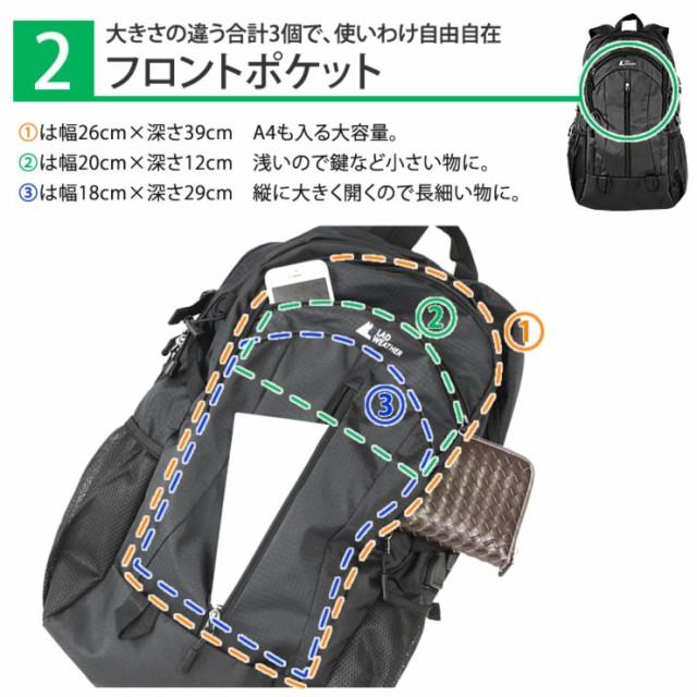 リュック メンズ レディース テフロン加工で水と汚れに強い 人気 リュックサック USB充電ポート 通勤 通学 旅行 キャンプ 防災 アウトドア バッグ 35L 大容量 | LAD WEATHER | 22