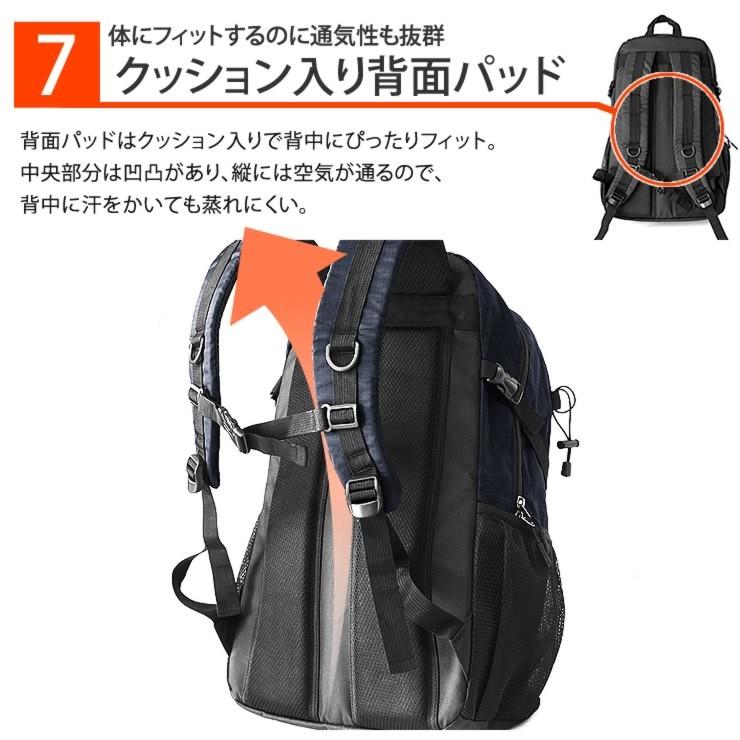 リュック メンズ レディース テフロン加工で水と汚れに強い 人気 リュックサック USB充電ポート 通勤 通学 旅行 キャンプ 防災 アウトドア バッグ 35L 大容量 | LAD WEATHER | 27