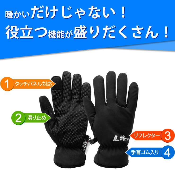LAD WEATHER 手袋 メンズ レディース 防寒 完全防水