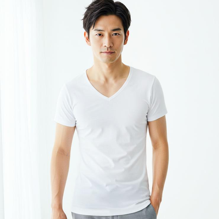 インナー メンズ 2枚組 綿100インナー 半袖 下着 肌着 tシャツ トップス アンダーシャツ インナーシャツ 紳士 男性 夏 オールシーズン 無地 シンプル 透けない | LAD WEATHER | 02