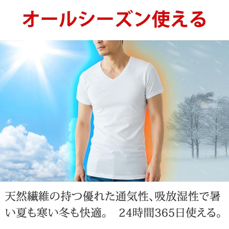 インナー メンズ 2枚組 綿100インナー 半袖 下着 肌着 tシャツ トップス アンダーシャツ インナーシャツ 紳士 男性 夏 オールシーズン 無地 シンプル 透けない | LAD WEATHER | 09