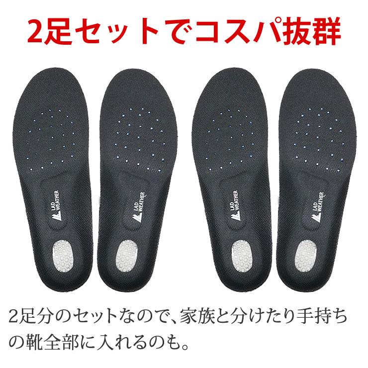 LAD WEATHER（ラドウェザー） インソール 2足セット 高反発ゲルが衝撃