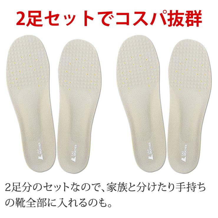 インソール 2足セット 低反発 衝撃吸収 消臭 靴 中敷き 立ち仕事