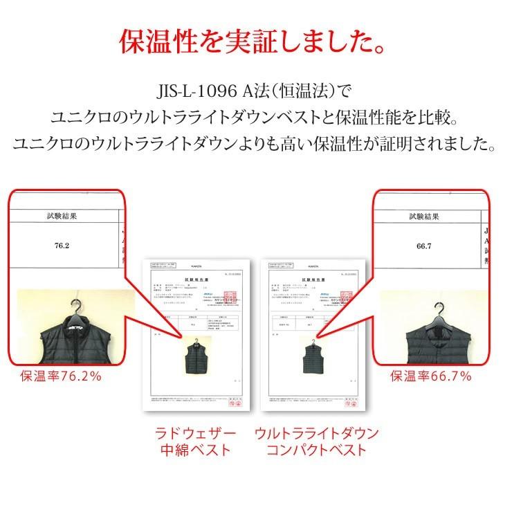 ダウンベスト インナーダウン アメリカの ３Мシンサレート を使用 裏アルミ防寒ベスト 暖かい ダウンジャケット 防寒着 メンズ | LAD WEATHER | 07