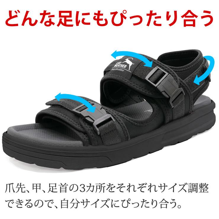サンダル メンズ レディース 4cmの厚底ソールで衝撃吸収 足長 歩きやすい さんだる スポーツサンダル おしゃれ 人気 つっかけ ビーチサンダル スポーツさんだる | LAD WEATHER | 14