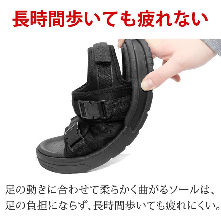 サンダル メンズ レディース 4cmの厚底ソールで衝撃吸収 足長 歩きやすい さんだる スポーツサンダル おしゃれ 人気 つっかけ ビーチサンダル スポーツさんだる | LAD WEATHER | 11