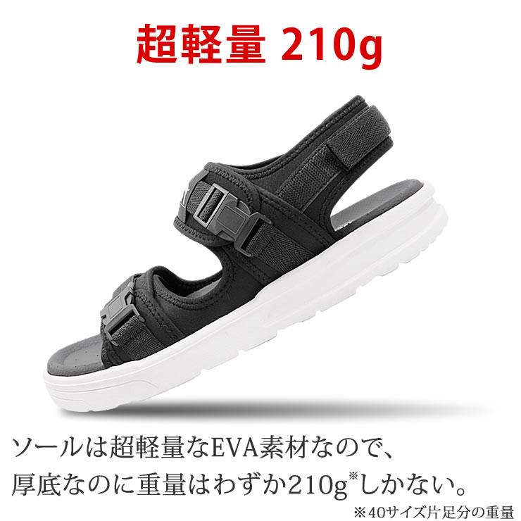 サンダル メンズ レディース 4cmの厚底ソールで衝撃吸収 足長 歩きやすい さんだる スポーツサンダル おしゃれ 人気 つっかけ ビーチサンダル スポーツさんだる | LAD WEATHER | 13