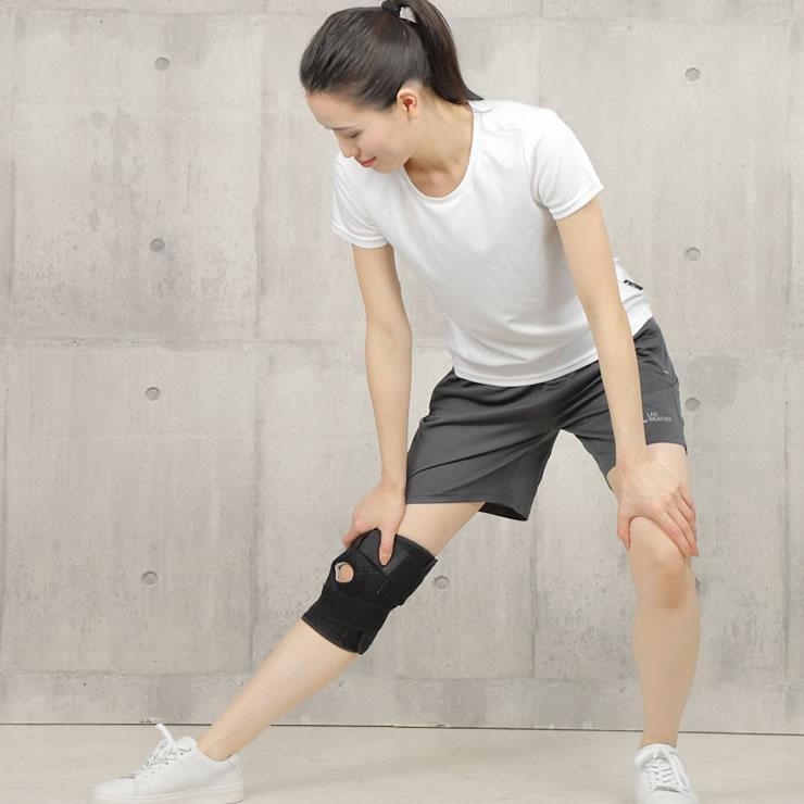 膝サポーター 膝 [4本の強力スプリング シリコンで衝撃吸収 圧迫ベルトで調整自在] ひざ サポーター テーピング ゴルフ キャンプ 登山 アウトドア 膝痛 グッズ |  | 11