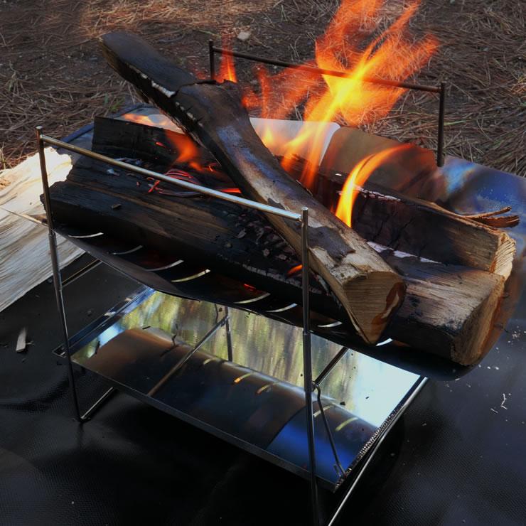 焚き火台 焚火台 軽量 受け皿つき 収納袋つき 焚火 焚き火 ソロ キャンプ キャンプ用品 キャンプギア キャンプグッズ アウトドア アウトドア用品 登山 | LAD WEATHER | 03