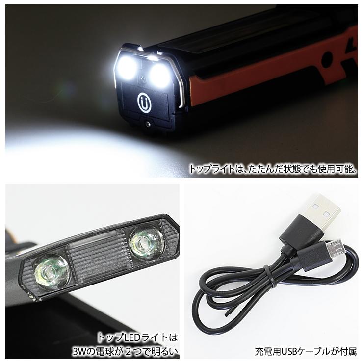 充電式ワークライト 懐中電灯 作業灯 高輝度 ワークライト 作業灯 充電式 led 懐中電灯 ライト 軍用 超強力