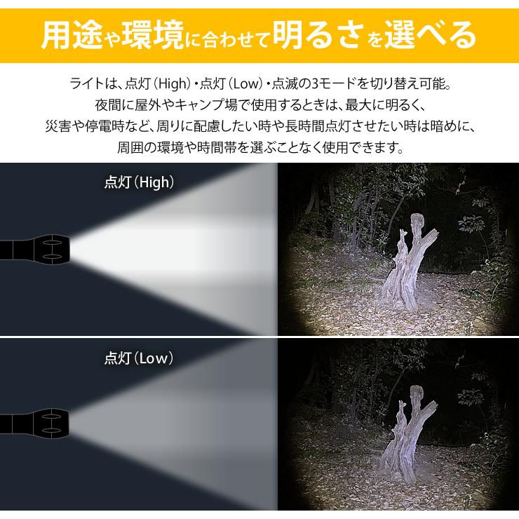 LAD WEATHER LEDライト 懐中電灯 充電式 防水 防災 災害 グッズ