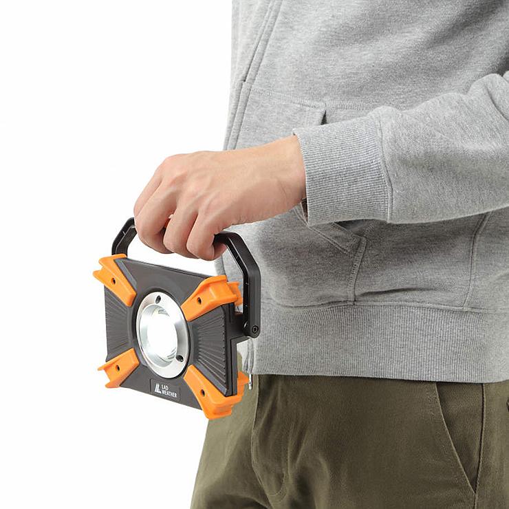 屋内型 パワーチャージライト LED 投光器 SANWA SUPPLY（サンワサプライ） 投光器 LED 充電式 1000ルーメン 屋外