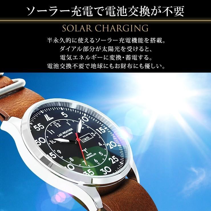 LAD WEATHER（ラドウェザー） ソーラー電波時計 メンズ 腕時計