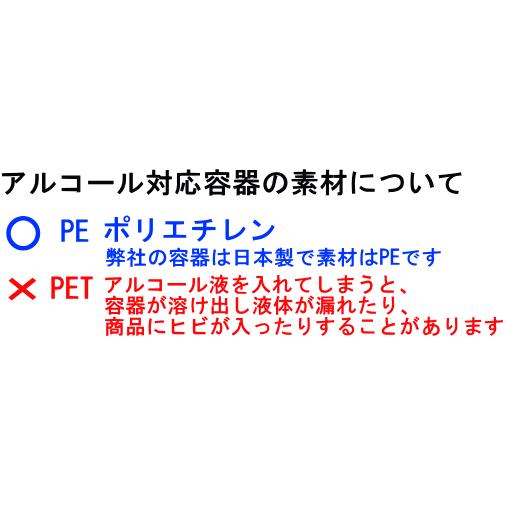 アルコールスプレー容器100ml（一個あたり350円）10個セット スプレー容器PE アルコール対応可　霧吹き　詰め替え容器　除菌剤・殺菌剤等の詰替スプレー容器｜courserope｜05